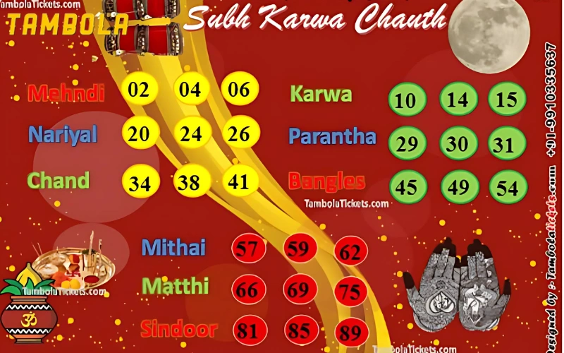 Karwa Chauth Tambola Tickets